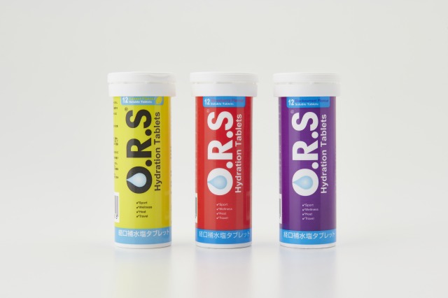 持ち運び便利！「O.R.S」経口補水塩タブレットで素早く水分補給